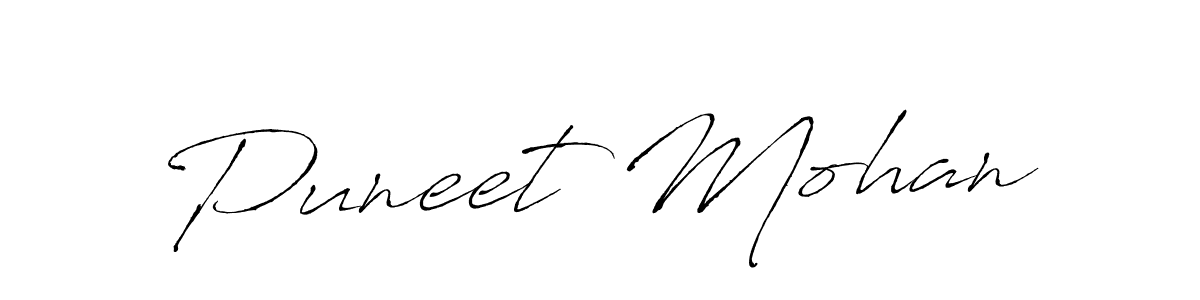 Antro_Vectra is a professional signature style that is perfect for those who want to add a touch of class to their signature. It is also a great choice for those who want to make their signature more unique. Get Puneet Mohan name to fancy signature for free. Puneet Mohan signature style 6 images and pictures png
