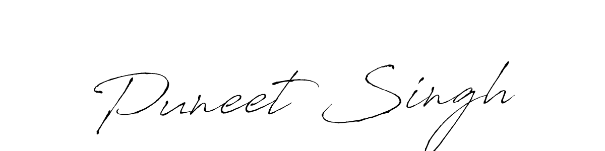 Create a beautiful signature design for name Puneet Singh. With this signature (Antro_Vectra) fonts, you can make a handwritten signature for free. Puneet Singh signature style 6 images and pictures png