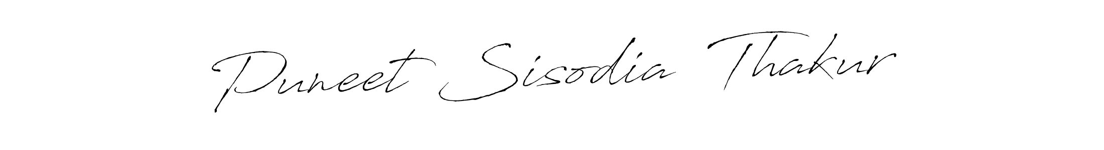 Use a signature maker to create a handwritten signature online. With this signature software, you can design (Antro_Vectra) your own signature for name Puneet Sisodia  Thakur. Puneet Sisodia  Thakur signature style 6 images and pictures png