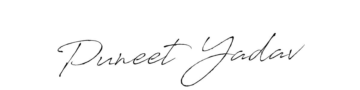 Create a beautiful signature design for name Puneet Yadav. With this signature (Antro_Vectra) fonts, you can make a handwritten signature for free. Puneet Yadav signature style 6 images and pictures png