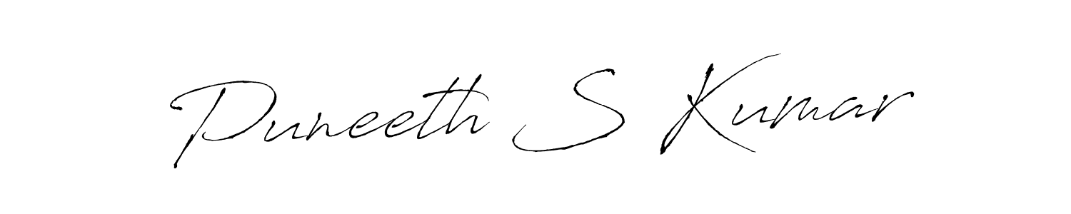 Use a signature maker to create a handwritten signature online. With this signature software, you can design (Antro_Vectra) your own signature for name Puneeth S Kumar. Puneeth S Kumar signature style 6 images and pictures png