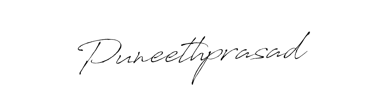 Puneethprasad stylish signature style. Best Handwritten Sign (Antro_Vectra) for my name. Handwritten Signature Collection Ideas for my name Puneethprasad. Puneethprasad signature style 6 images and pictures png