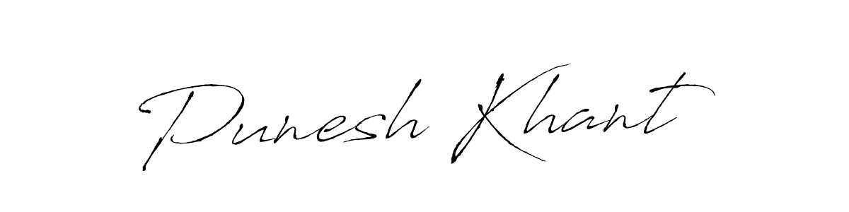 Make a beautiful signature design for name Punesh Khant. With this signature (Antro_Vectra) style, you can create a handwritten signature for free. Punesh Khant signature style 6 images and pictures png