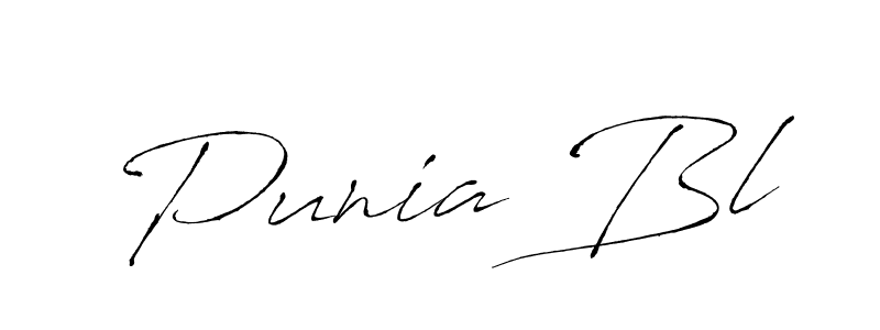Punia Bl stylish signature style. Best Handwritten Sign (Antro_Vectra) for my name. Handwritten Signature Collection Ideas for my name Punia Bl. Punia Bl signature style 6 images and pictures png