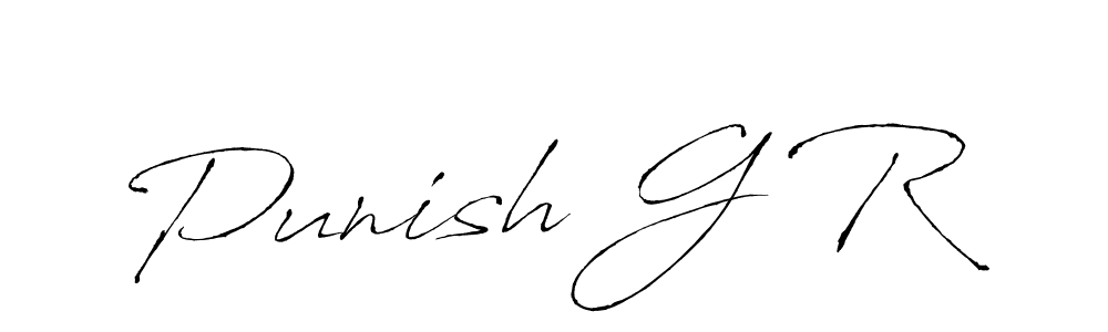 Use a signature maker to create a handwritten signature online. With this signature software, you can design (Antro_Vectra) your own signature for name Punish G R. Punish G R signature style 6 images and pictures png