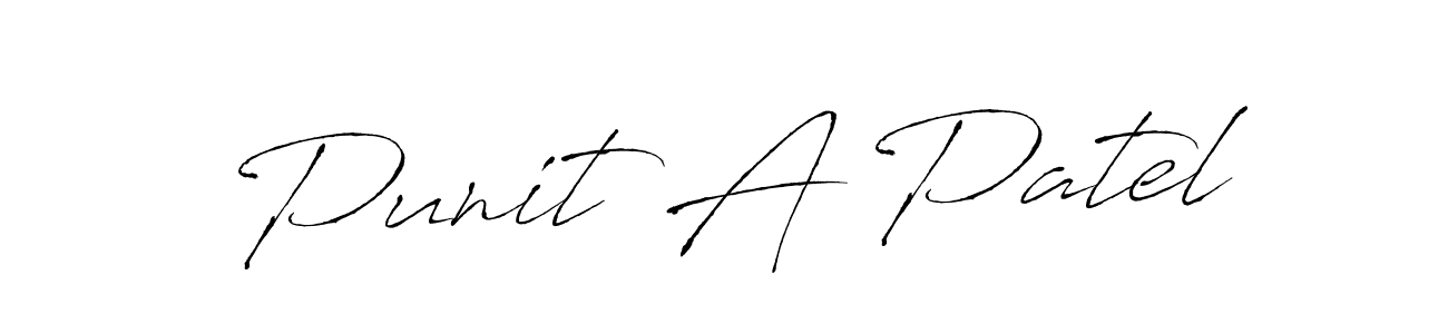 Create a beautiful signature design for name Punit A Patel. With this signature (Antro_Vectra) fonts, you can make a handwritten signature for free. Punit A Patel signature style 6 images and pictures png