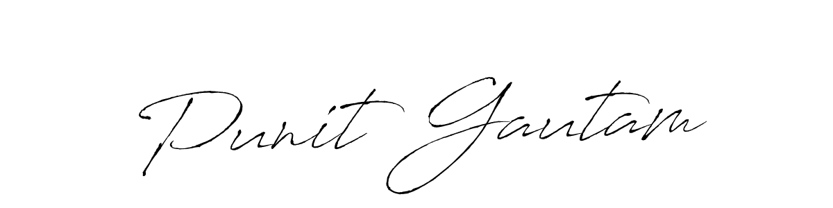 Create a beautiful signature design for name Punit Gautam. With this signature (Antro_Vectra) fonts, you can make a handwritten signature for free. Punit Gautam signature style 6 images and pictures png