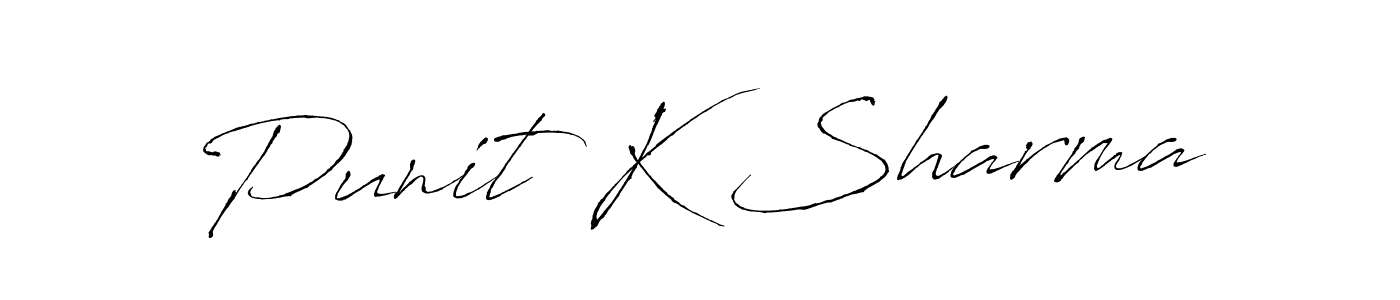 How to make Punit K Sharma signature? Antro_Vectra is a professional autograph style. Create handwritten signature for Punit K Sharma name. Punit K Sharma signature style 6 images and pictures png