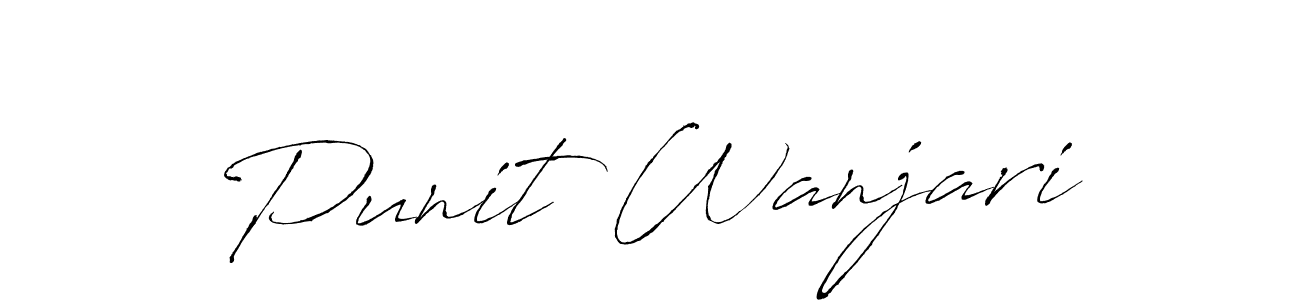 How to make Punit Wanjari signature? Antro_Vectra is a professional autograph style. Create handwritten signature for Punit Wanjari name. Punit Wanjari signature style 6 images and pictures png