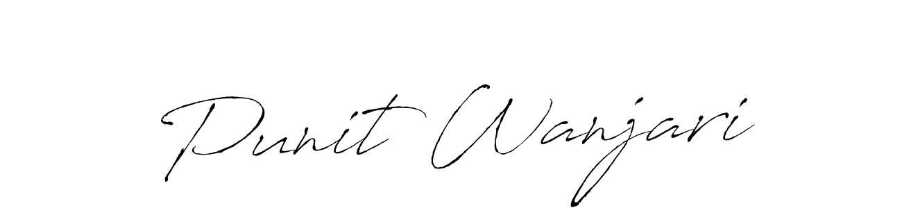 How to make Punit Wanjari signature? Antro_Vectra is a professional autograph style. Create handwritten signature for Punit Wanjari name. Punit Wanjari signature style 6 images and pictures png