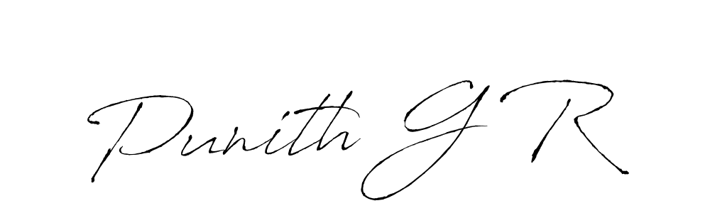 if you are searching for the best signature style for your name Punith G R. so please give up your signature search. here we have designed multiple signature styles  using Antro_Vectra. Punith G R signature style 6 images and pictures png