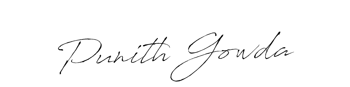 You should practise on your own different ways (Antro_Vectra) to write your name (Punith Gowda) in signature. don't let someone else do it for you. Punith Gowda signature style 6 images and pictures png