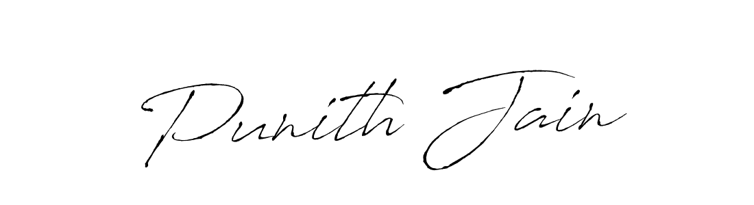 Design your own signature with our free online signature maker. With this signature software, you can create a handwritten (Antro_Vectra) signature for name Punith Jain. Punith Jain signature style 6 images and pictures png