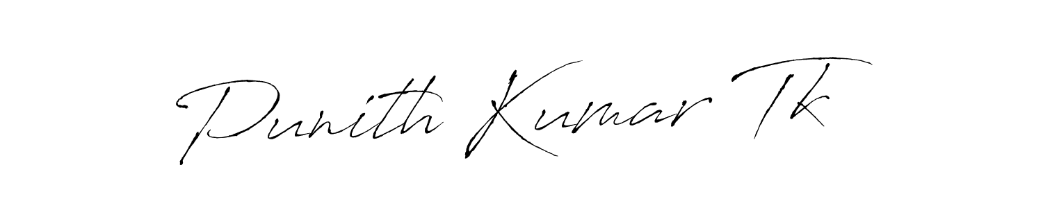 Make a beautiful signature design for name Punith Kumar Tk. With this signature (Antro_Vectra) style, you can create a handwritten signature for free. Punith Kumar Tk signature style 6 images and pictures png