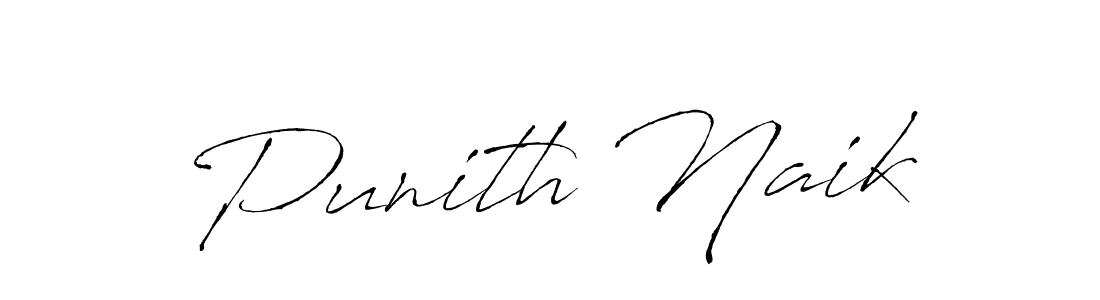 How to make Punith Naik name signature. Use Antro_Vectra style for creating short signs online. This is the latest handwritten sign. Punith Naik signature style 6 images and pictures png