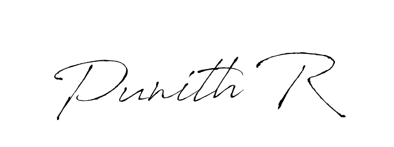 The best way (Antro_Vectra) to make a short signature is to pick only two or three words in your name. The name Punith R include a total of six letters. For converting this name. Punith R signature style 6 images and pictures png