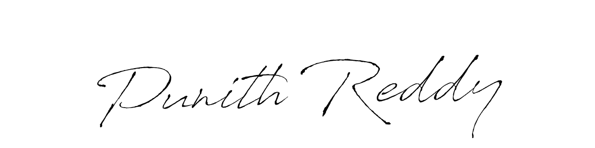 Create a beautiful signature design for name Punith Reddy. With this signature (Antro_Vectra) fonts, you can make a handwritten signature for free. Punith Reddy signature style 6 images and pictures png