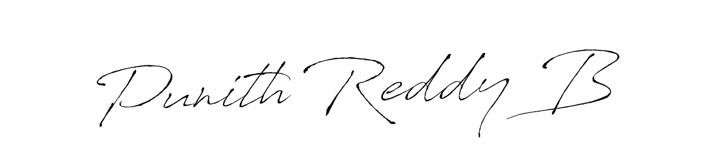 The best way (Antro_Vectra) to make a short signature is to pick only two or three words in your name. The name Punith Reddy B include a total of six letters. For converting this name. Punith Reddy B signature style 6 images and pictures png