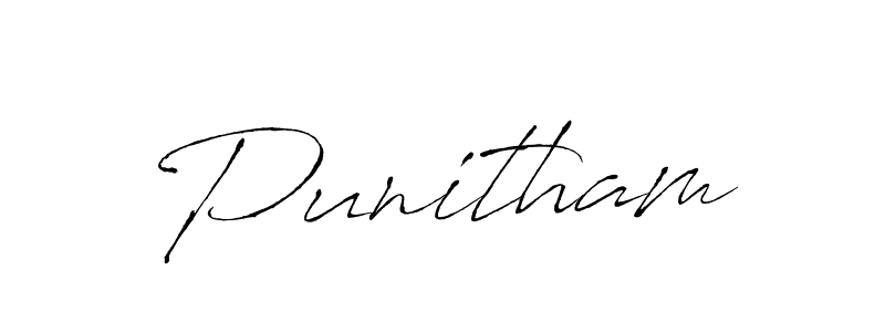 How to make Punitham name signature. Use Antro_Vectra style for creating short signs online. This is the latest handwritten sign. Punitham signature style 6 images and pictures png