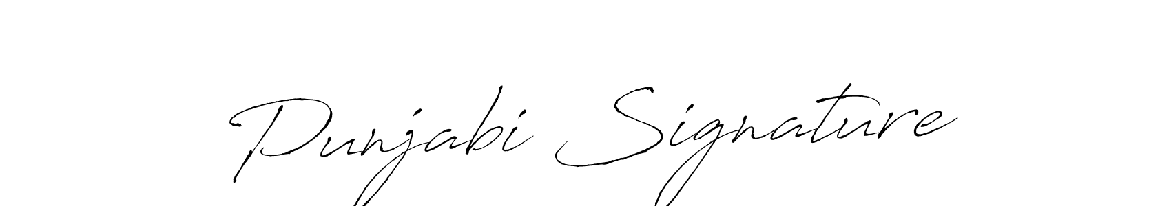 Make a beautiful signature design for name Punjabi Signature. With this signature (Antro_Vectra) style, you can create a handwritten signature for free. Punjabi Signature signature style 6 images and pictures png