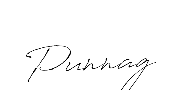 Design your own signature with our free online signature maker. With this signature software, you can create a handwritten (Antro_Vectra) signature for name Punnag. Punnag signature style 6 images and pictures png
