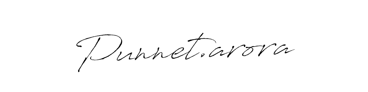 Create a beautiful signature design for name Punnet.arora. With this signature (Antro_Vectra) fonts, you can make a handwritten signature for free. Punnet.arora signature style 6 images and pictures png