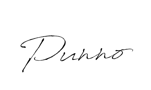 Design your own signature with our free online signature maker. With this signature software, you can create a handwritten (Antro_Vectra) signature for name Punno. Punno signature style 6 images and pictures png