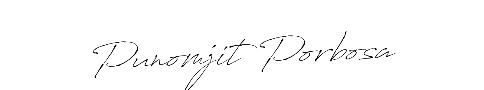 Make a beautiful signature design for name Punomjit Porbosa. With this signature (Antro_Vectra) style, you can create a handwritten signature for free. Punomjit Porbosa signature style 6 images and pictures png