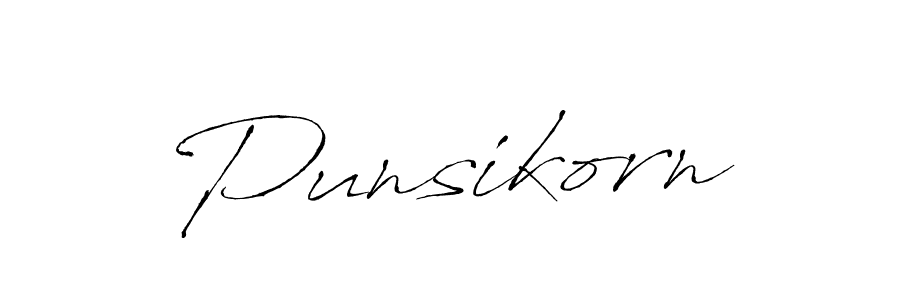 Create a beautiful signature design for name Punsikorn. With this signature (Antro_Vectra) fonts, you can make a handwritten signature for free. Punsikorn signature style 6 images and pictures png