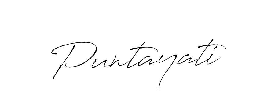 Puntayati stylish signature style. Best Handwritten Sign (Antro_Vectra) for my name. Handwritten Signature Collection Ideas for my name Puntayati. Puntayati signature style 6 images and pictures png