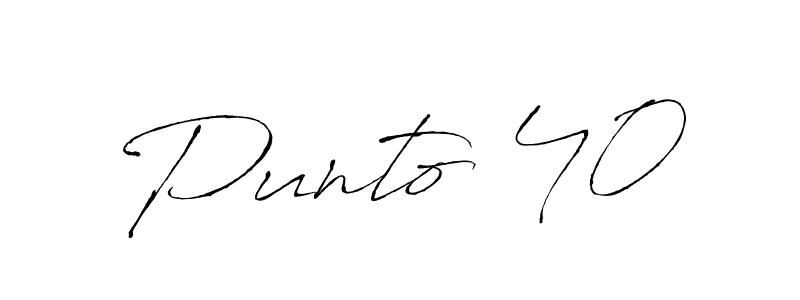 if you are searching for the best signature style for your name Punto 40. so please give up your signature search. here we have designed multiple signature styles  using Antro_Vectra. Punto 40 signature style 6 images and pictures png