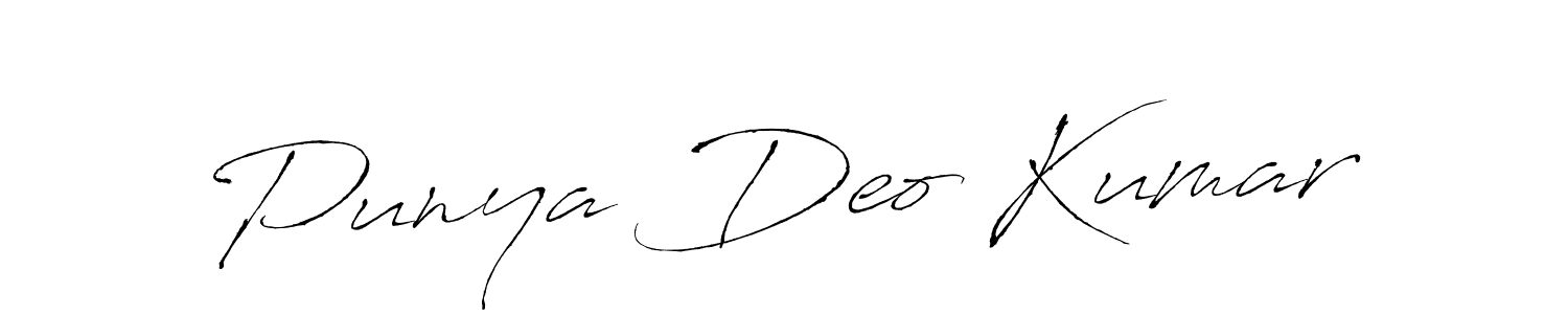 How to make Punya Deo Kumar signature? Antro_Vectra is a professional autograph style. Create handwritten signature for Punya Deo Kumar name. Punya Deo Kumar signature style 6 images and pictures png