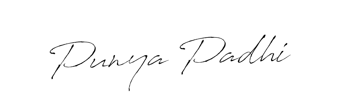 Punya Padhi stylish signature style. Best Handwritten Sign (Antro_Vectra) for my name. Handwritten Signature Collection Ideas for my name Punya Padhi. Punya Padhi signature style 6 images and pictures png