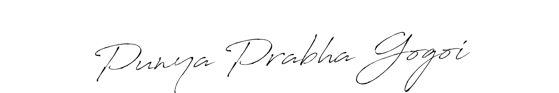 Make a beautiful signature design for name Punya Prabha Gogoi. With this signature (Antro_Vectra) style, you can create a handwritten signature for free. Punya Prabha Gogoi signature style 6 images and pictures png