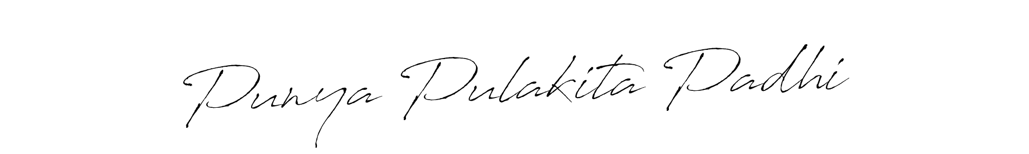 Create a beautiful signature design for name Punya Pulakita Padhi. With this signature (Antro_Vectra) fonts, you can make a handwritten signature for free. Punya Pulakita Padhi signature style 6 images and pictures png