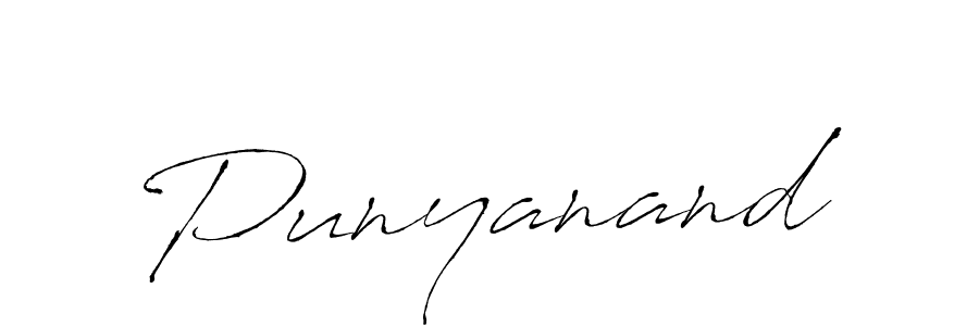 Make a beautiful signature design for name Punyanand. With this signature (Antro_Vectra) style, you can create a handwritten signature for free. Punyanand signature style 6 images and pictures png