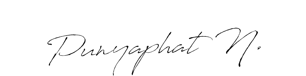 How to make Punyaphat N. name signature. Use Antro_Vectra style for creating short signs online. This is the latest handwritten sign. Punyaphat N. signature style 6 images and pictures png