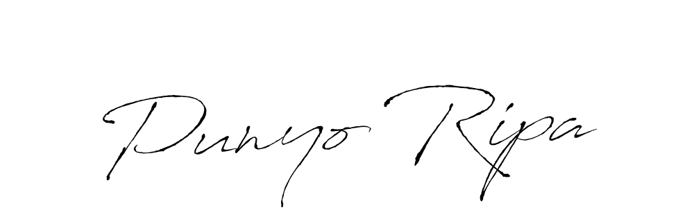 Similarly Antro_Vectra is the best handwritten signature design. Signature creator online .You can use it as an online autograph creator for name Punyo Ripa. Punyo Ripa signature style 6 images and pictures png