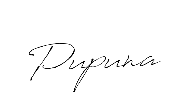Create a beautiful signature design for name Pupuna. With this signature (Antro_Vectra) fonts, you can make a handwritten signature for free. Pupuna signature style 6 images and pictures png