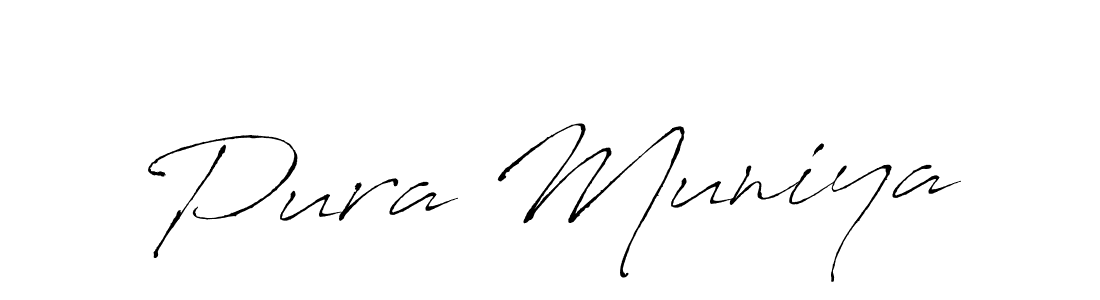 How to make Pura Muniya signature? Antro_Vectra is a professional autograph style. Create handwritten signature for Pura Muniya name. Pura Muniya signature style 6 images and pictures png