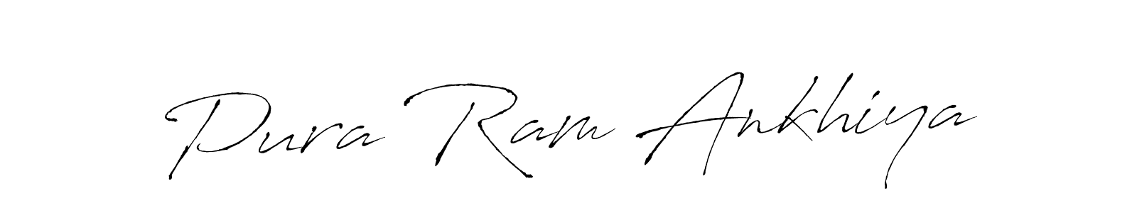 You should practise on your own different ways (Antro_Vectra) to write your name (Pura Ram Ankhiya) in signature. don't let someone else do it for you. Pura Ram Ankhiya signature style 6 images and pictures png