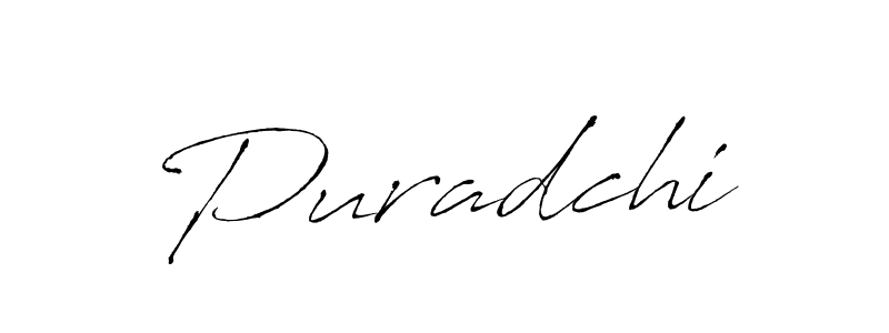 Use a signature maker to create a handwritten signature online. With this signature software, you can design (Antro_Vectra) your own signature for name Puradchi. Puradchi signature style 6 images and pictures png