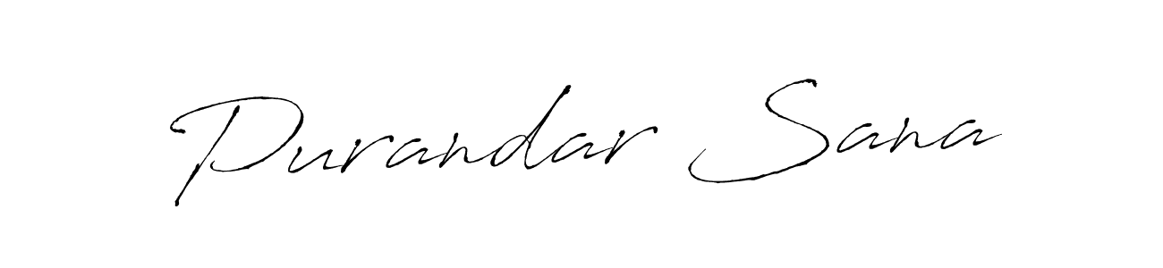 Design your own signature with our free online signature maker. With this signature software, you can create a handwritten (Antro_Vectra) signature for name Purandar Sana. Purandar Sana signature style 6 images and pictures png