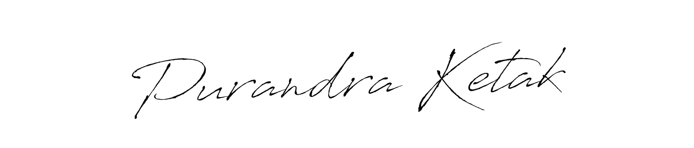 Make a beautiful signature design for name Purandra Ketak. With this signature (Antro_Vectra) style, you can create a handwritten signature for free. Purandra Ketak signature style 6 images and pictures png