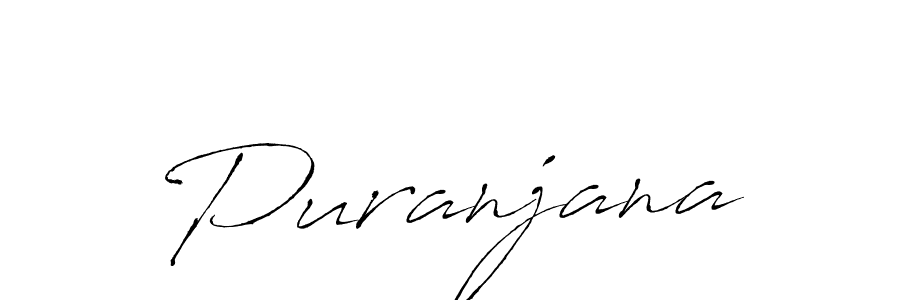 Design your own signature with our free online signature maker. With this signature software, you can create a handwritten (Antro_Vectra) signature for name Puranjana. Puranjana signature style 6 images and pictures png