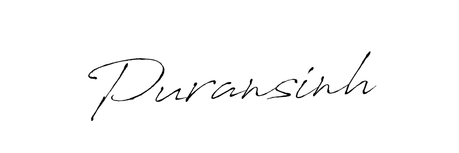 Create a beautiful signature design for name Puransinh. With this signature (Antro_Vectra) fonts, you can make a handwritten signature for free. Puransinh signature style 6 images and pictures png