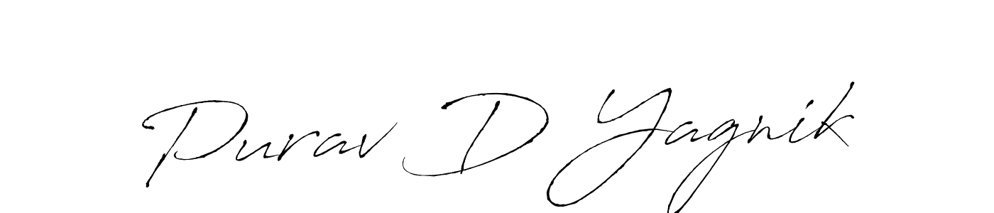 Make a beautiful signature design for name Purav D Yagnik. With this signature (Antro_Vectra) style, you can create a handwritten signature for free. Purav D Yagnik signature style 6 images and pictures png