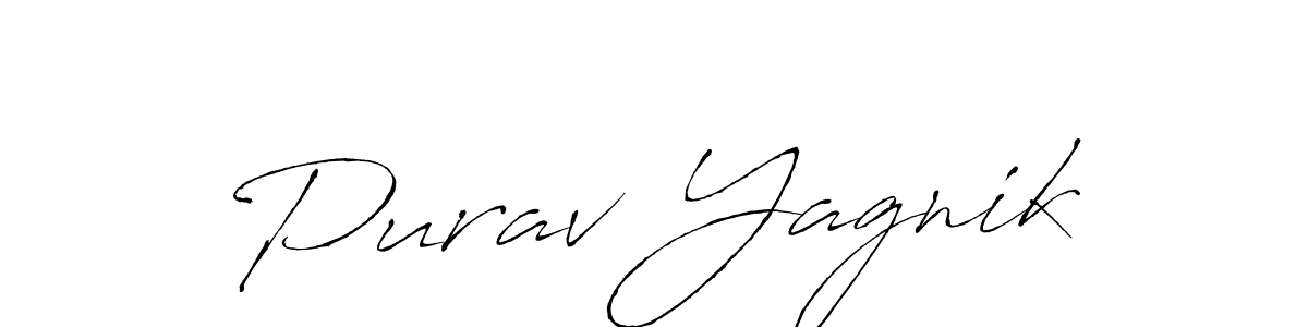 Use a signature maker to create a handwritten signature online. With this signature software, you can design (Antro_Vectra) your own signature for name Purav Yagnik. Purav Yagnik signature style 6 images and pictures png