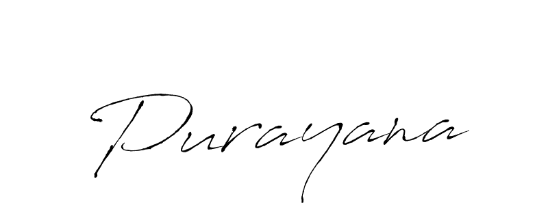 Design your own signature with our free online signature maker. With this signature software, you can create a handwritten (Antro_Vectra) signature for name Purayana. Purayana signature style 6 images and pictures png