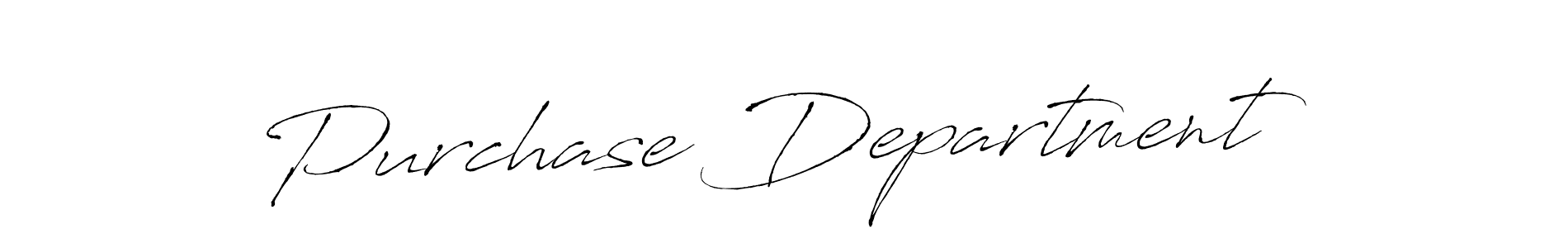 Design your own signature with our free online signature maker. With this signature software, you can create a handwritten (Antro_Vectra) signature for name Purchase Department. Purchase Department signature style 6 images and pictures png